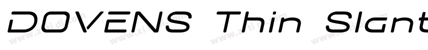 DOVENS Thin Slant字体转换